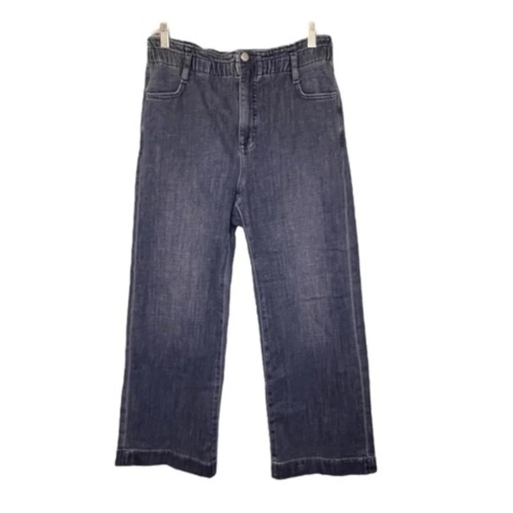 J. Crew‎ Paper-Bag Jean Blue Medium Wash Denim High Rise Cropped 29